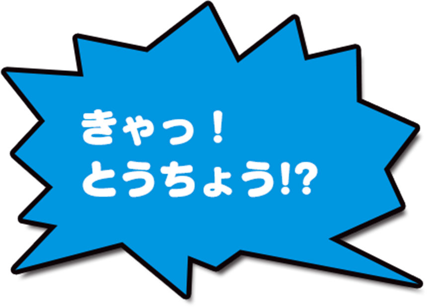 きゃっ!とうちょう!?