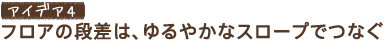 �A�C�f�A4�@�t���A�̒i���́A���₩�ȃX���[�v�łȂ�